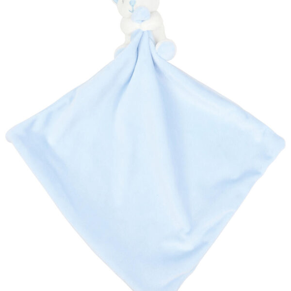 Doudou ourson bleu avec hochet