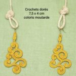 Boucles d'oreilles basque moutarde