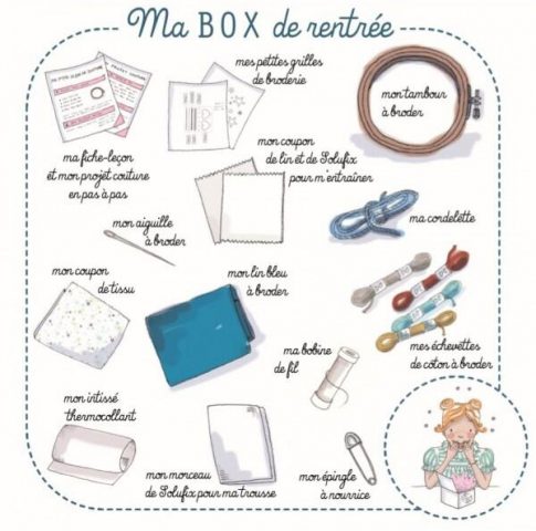 Box 11 – 2ème année – La broderie traditionelle – Projet de trousse complètement personnalisée – Ma box de rentrée Box 11 - 2ème année - La broderie traditionelle - Projet de trousse complètement personnalisée - Ma box de rentrée